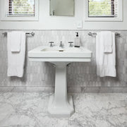 Bianco Venatino Honed 3/4x12 Dome Liner Marble Trim