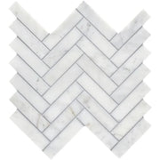 Completa Calacatta Gris 1x4 Herringbone Honed Marble Mosaic