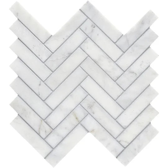 Completa Calacatta Gris 1x4 Herringbone Honed Marble Mosaic