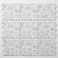 Completa Calacatta Gris 2x2 Hexagon Multi Finish Marble Mosaic close-up