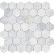 Completa Calacatta Gris 2x2 Hexagon Multi Finish Marble Mosaic