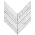 Completa Calacatta Gris Chevron Honed Marble Mosaic