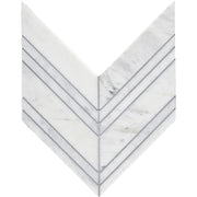 Completa Calacatta Gris Chevron Honed Marble Mosaic