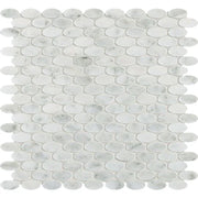 Completa Marble Series Calacatta Gris Ellipse Honed Mosaic