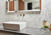 Completa Marble Series Calacatta Gris Ellipse Honed Mosaic