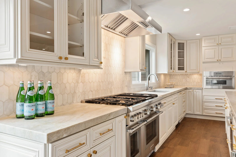 Completa Marble Series Calacatta Gris Ellipse Honed Mosaic