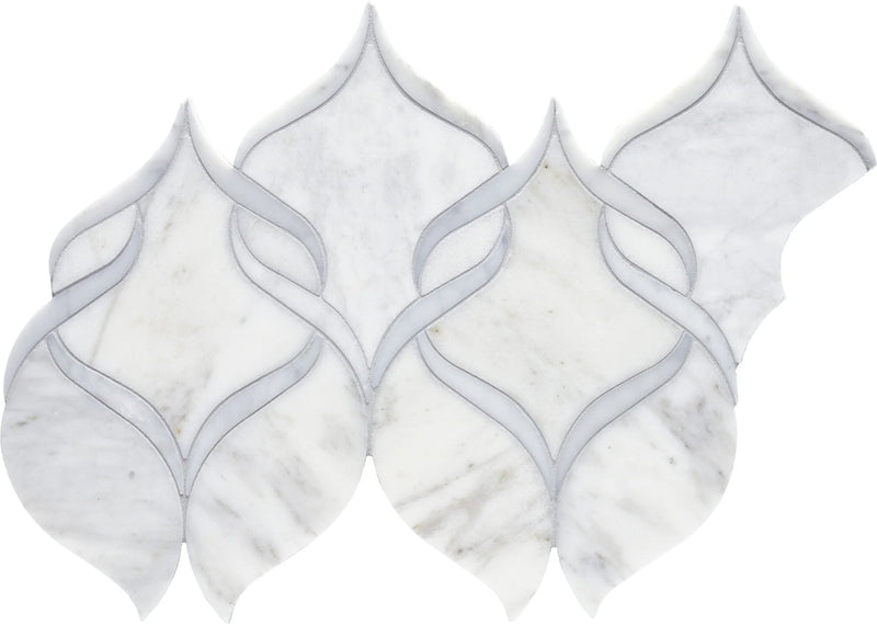 Completa Marble Series Calacatta Gris Feather Honed Mosaic