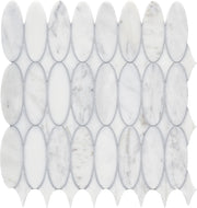 Completa Marble Series Calacatta Gris Feather Honed Mosaic