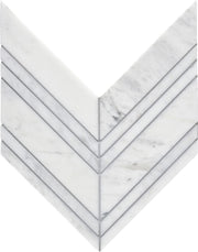Completa Marble Series Calacatta Gris Feather Honed Mosaic