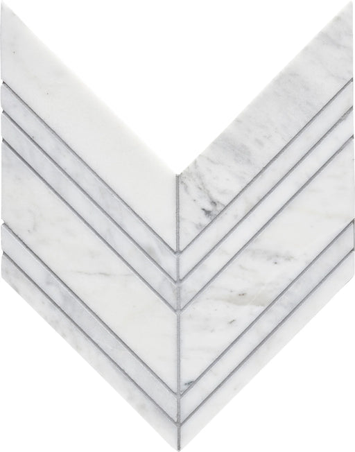 Completa Marble Series Calacatta Gris Feather Honed Mosaic