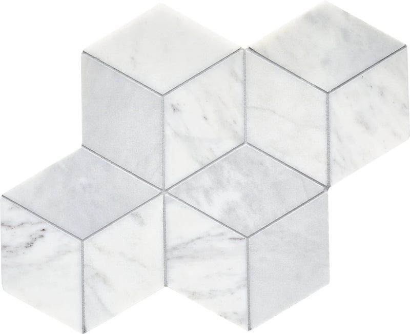 Completa Marble Series Calacatta Gris Feather Honed Mosaic