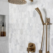 Completa Marble Series Calacatta Gris Flower Honed Mosaic