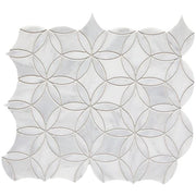 Completa Marble Series Calacatta Gris Flower Honed Mosaic