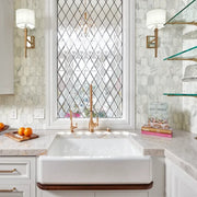 Completa Calacatta Gris Honed Lotus Mesh Marble Mosaic