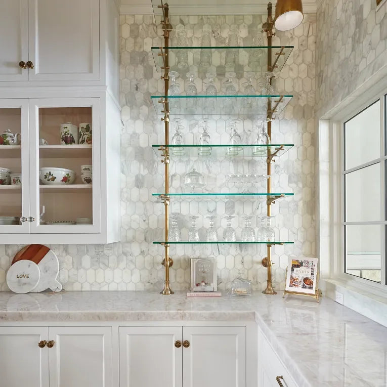 Completa Calacatta Gris Honed Lotus Mesh Marble Mosaic