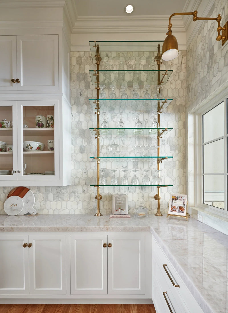 Completa Marble Series Calacatta Gris Ellipse Honed Mosaic