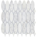 Completa Calacatta Gris Honed Oval Mesh Marble Mosaic