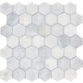 Completa Calacatta Gris 2x2 Hexagon Multi Finish Marble Mosaic