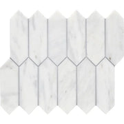Completa Marble Series Calacatta Gris Picket Honed Marble Mosaic