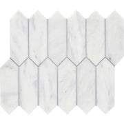 Completa Marble Series Calacatta Gris Picket Honed Marble Mosaic