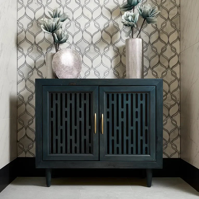 Completa Marble Series Calacatta Gris Ribbon Honed Marble Mosaic