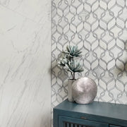 Completa Marble Series Calacatta Gris Ribbon Honed Marble Mosaic