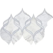 Completa Marble Series Calacatta Gris Ribbon Honed Marble Mosaic