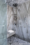 Completa Series D Blue Feather Honed Marble Mosaic