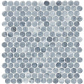 Completa Series D Blue Penny Round 3/4 Honed Marble Mosaic