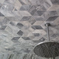 Completa Marble Series D Blue Rhomboid Honed Marble Mosaic