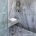 Completa Marble Series D Blue Rhomboid Honed Marble Mosaic