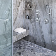 Completa Marble Series D Blue Rhomboid Honed Marble Mosaic