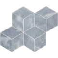 Completa Marble Series D Blue Rhomboid Honed Marble Mosaic