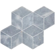 Completa Marble Series D Blue Rhomboid Honed Marble Mosaic