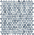 Completa Marble Series D Blue 2x2 Hexagon Multi Finish Marble Mosaic