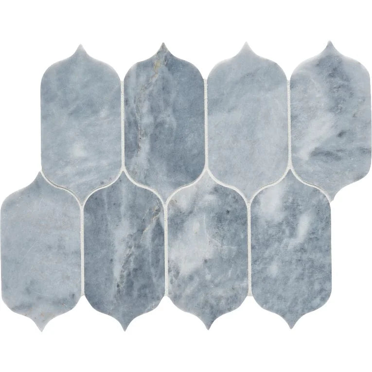 Completa Series D Blue Lotus Honed Marble Mosaic
