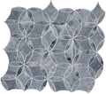 Completa Series D Blue Ellipse Honed Marble Mosaic
