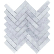 Completa Marble Series Sky Blue 1x4 Herringbone Honed Marble Mosaic