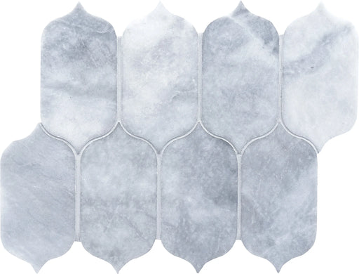 Completa Marble Series Sky Blue Lotus Mesh Honed Marble Mosaic