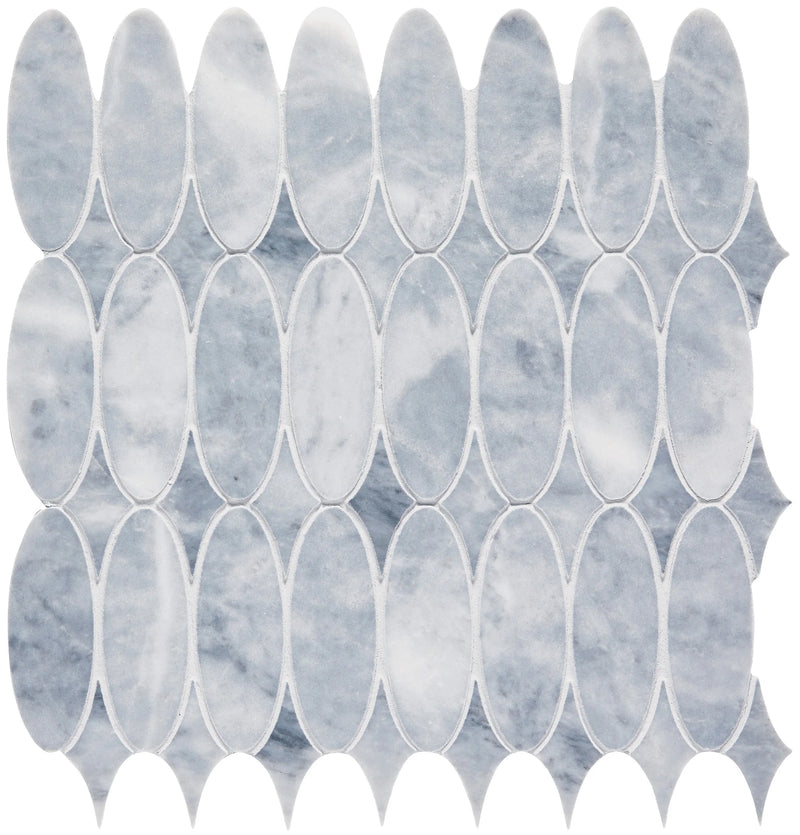 Completa Marble Series Sky Blue Ellipse Honed Mosaic