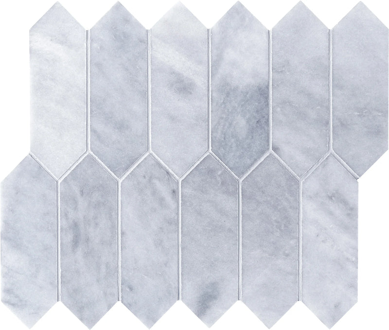 Completa Marble Series Sky Blue Penny Round 3/4 Mesh Honed Marble Mosaic