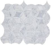 Completa Marble Series Sky Blue Penny Round 3/4 Mesh Honed Marble Mosaic