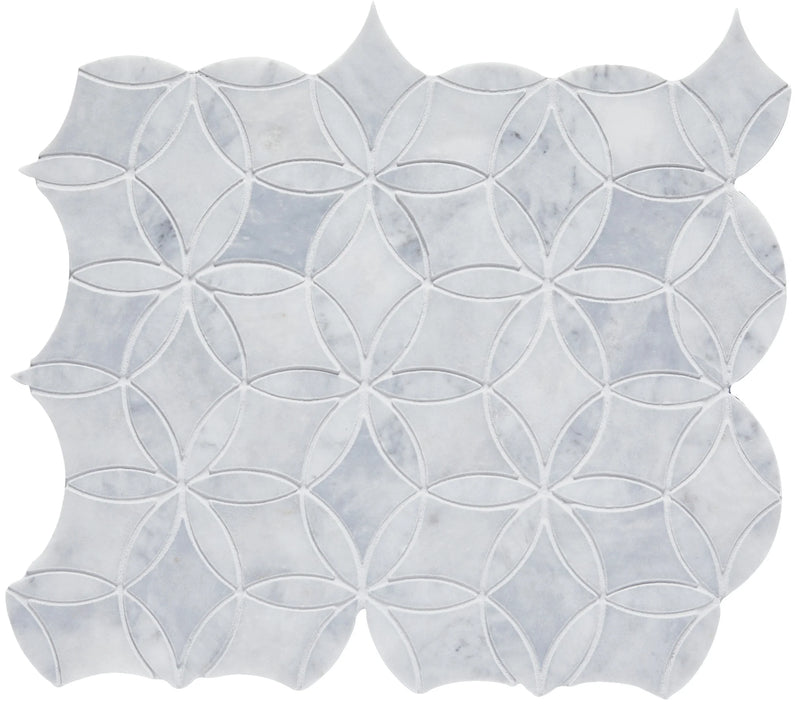 Completa Marble Series Sky Blue Ellipse Honed Mosaic