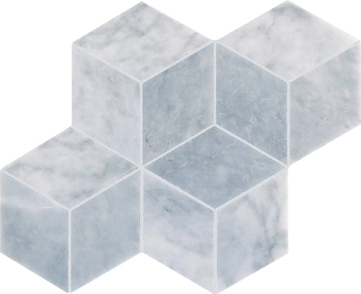 Completa Marble Series Sky Blue Rhomboid Honed Marble Mosaic