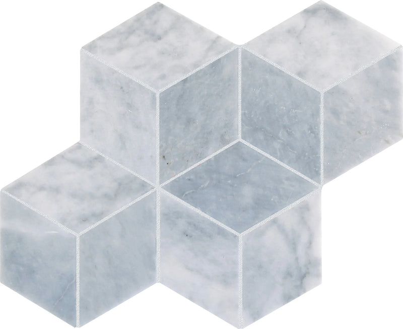 Completa Marble Series Sky Blue Penny Round 3/4 Mesh Honed Marble Mosaic
