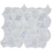 Completa Marble Series Sky Blue Flower Honed Mosaic