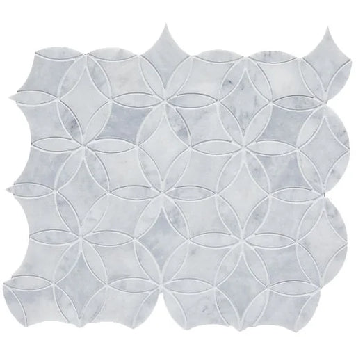 Completa Marble Series Sky Blue Flower Honed Mosaic