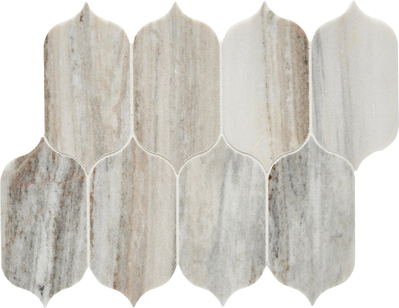 Completa Series Skyline Lotus Honed Marble Mosaic