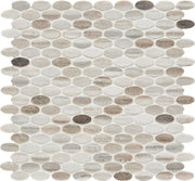 Completa Series Skyline Honed Ellipse Marble Mosaic