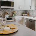 Completa Series Skyline 1x4 Honed Herringbone Marble Mosaic